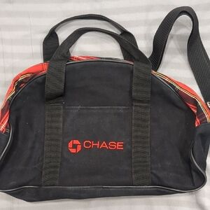 Pickleballers - Chase Logo Black and Red Duffel Bag